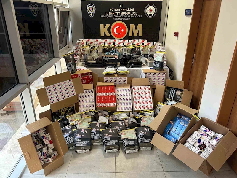 Kütahya’da kaçak tütün ve sigara operasyonu
