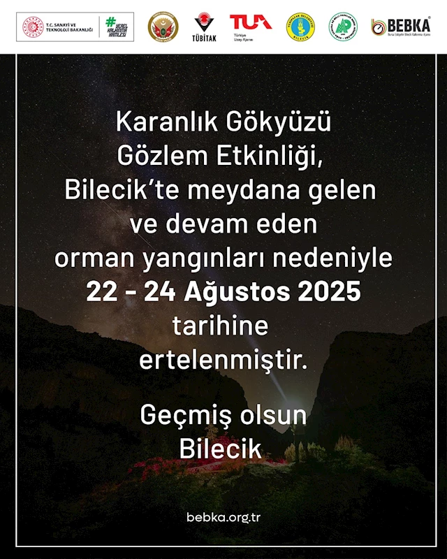 Harmankaya Kanyonu Karanlık Gökyüzü Gözlem etkinliği ertelendi
